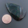 Eliotropio Naturale Forma Goccia Piatto Cabochon Liscio Fatto a Mano 42X26X5mm 9,16gm 1pz