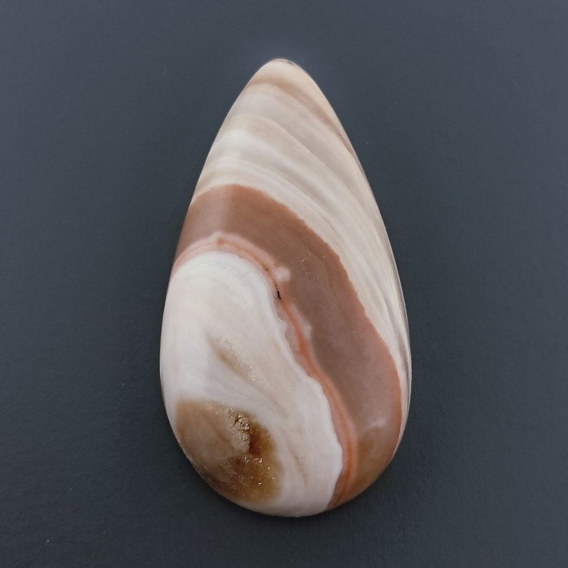 Kokoweef Cave Onyx Naturale Forma Goccia Piatto Cabochon Liscio Fatto a Mano 31X17X5mm 4,78gm 1pz