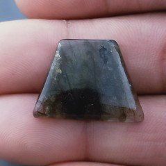 Labradorite Naturale Forma Fantasia Piatto Cabochon Liscio Fatto a Mano 22x17mm3,70gm 1pz
