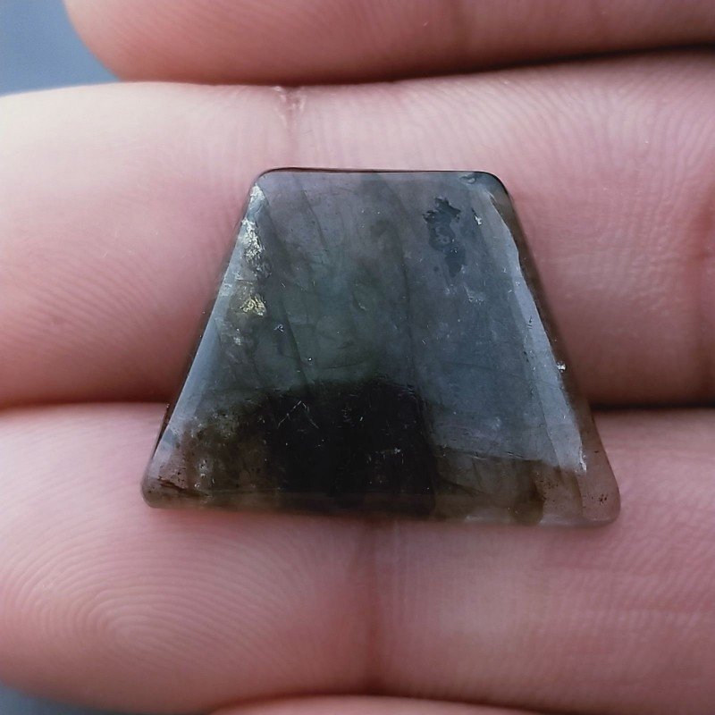 Labradorite Naturale Forma Fantasia Piatto Cabochon Liscio Fatto a Mano 22x17mm3,70gm 1pz