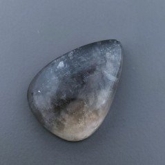 Fluorite Naturale Forma Goccia Piatto Cabochon Liscio Fatto a Mano 25X18X7mm 5,40gm