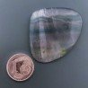 Fluorite Naturale Forma Cuore Piatto Cabochon Liscio Fatto a Mano 41X33X4mm 10,80gm 1pz