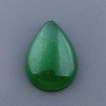 Giada Verde Naturale Forma Goccia Piatto Cabochon Liscio Fatto a Mano 7X12X6mm 8,15 Carati 1pz
