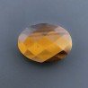 Occhio Di Tigre Forma Ovale Piatto Cabochon Sfaccettata Fatto a Mano 18X13X8mm 14,50 Carati 1pz