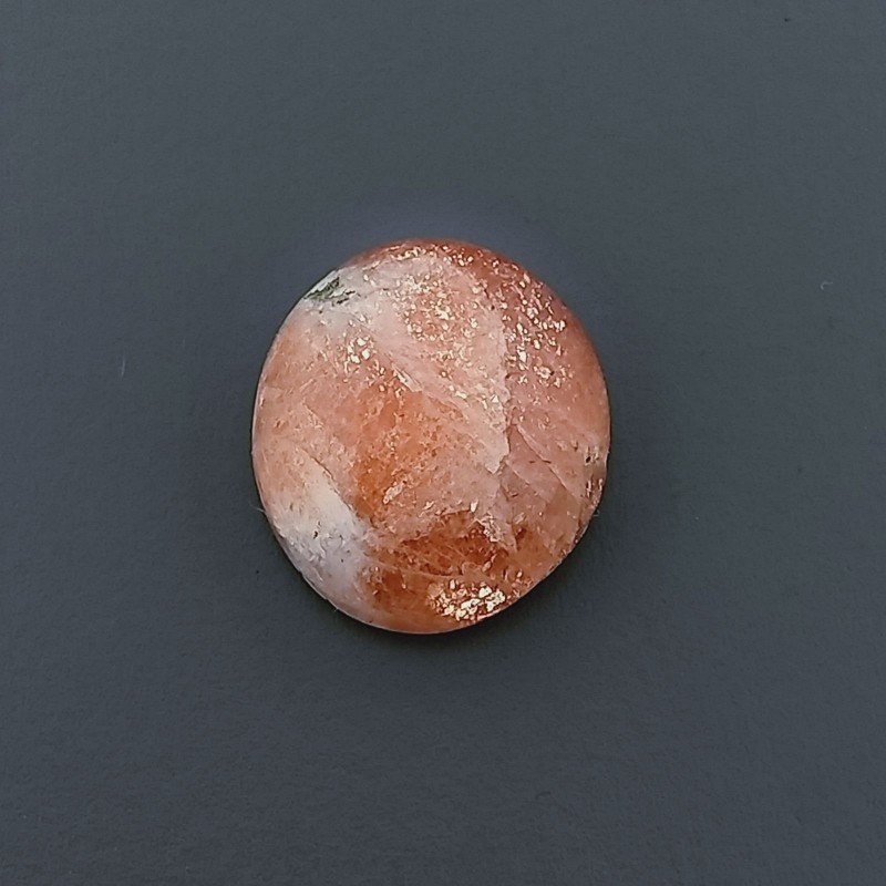 Pietra Di Sole 'Eliolite' Naturale Forma Ovale Piatto Cabochon Liscio Fatto a Mano 13X11X5mm 5,05 Carati 1pz