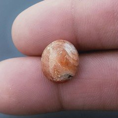 Cabochon di Pietra di Sole Eliolite Naturale Ovale, Piatto e Liscio, 13x11x5 mm, 5,05 ct, Fatto a Mano