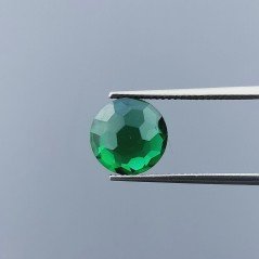 Quarzo Verde Idrotermale Tondo Briolette Sfaccettato A Mano 10X10X5mm 3,65CT