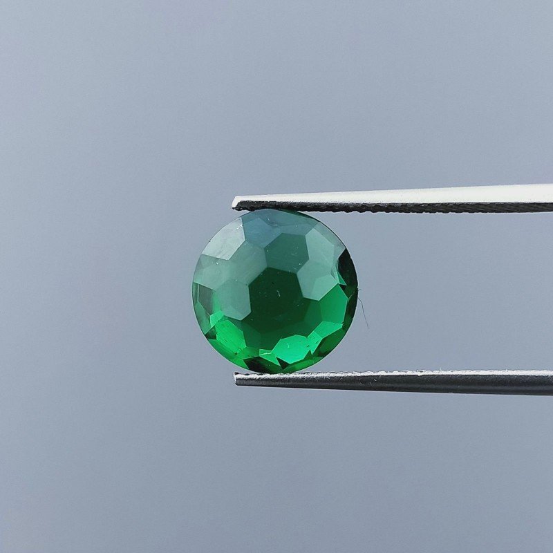 Quarzo Verde Idrotermale Tondo Briolette Sfaccettato A Mano 10X10X5mm 3,65CT