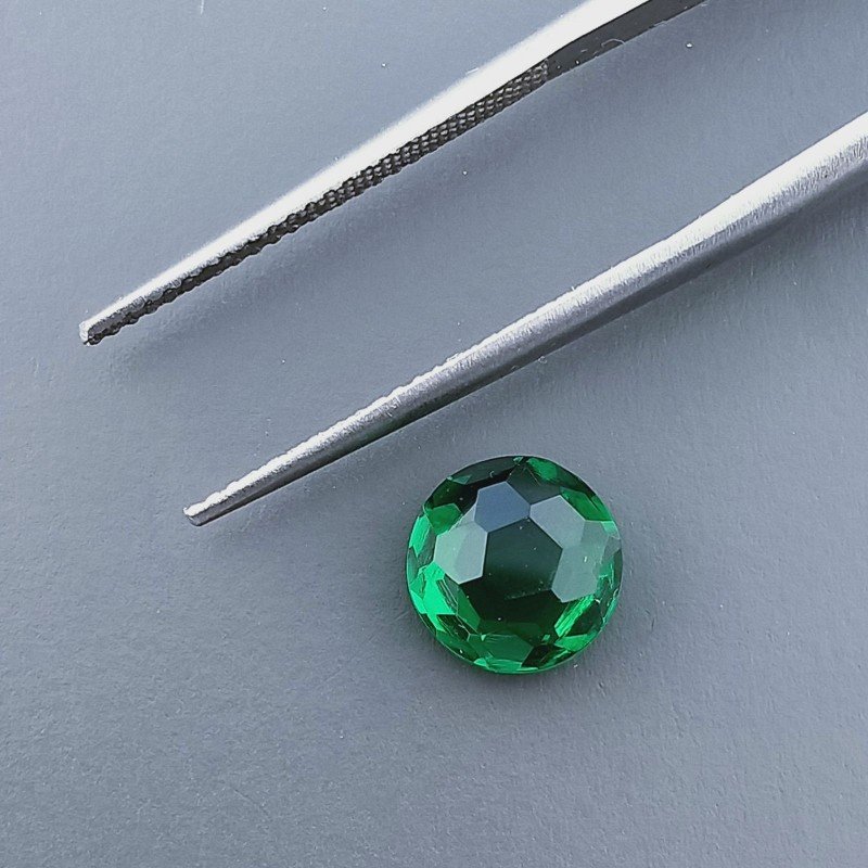 Quarzo Verde Idrotermale Tondo Briolette Sfaccettato A Mano 8X8X4mm 2,05CT
