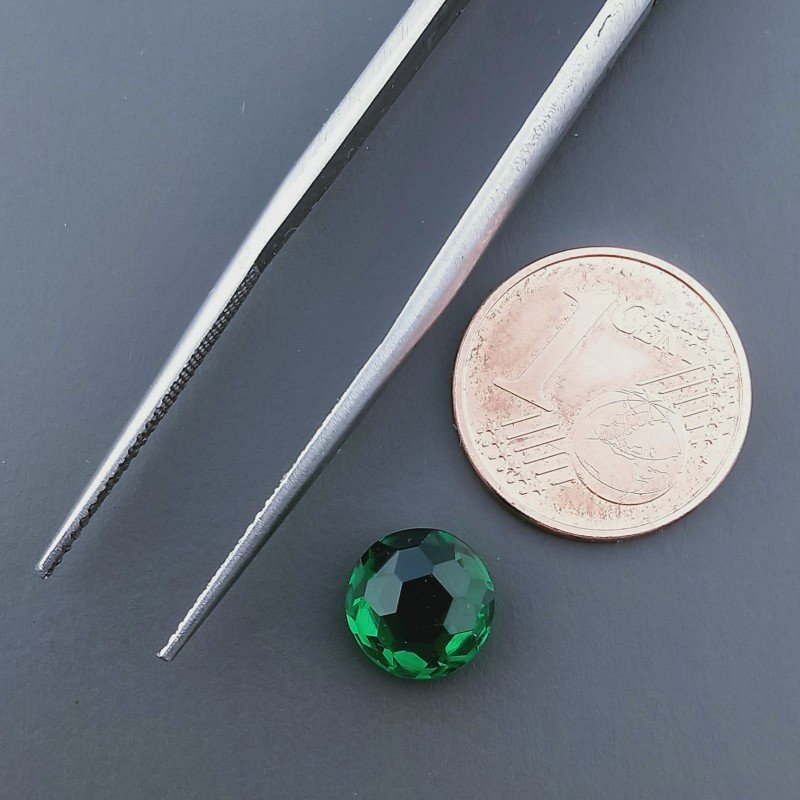 Quarzo Verde Idrotermale Tondo Briolette Sfaccettato A Mano 8X8X4mm 2,05CT