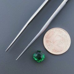 Quarzo Verde Idrotermale Quadrata Briolette Sfaccettato A Mano 6X6X4mm 1,25CT
