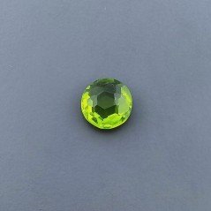 Peridoto Idrotermale Tondo Briolette Sfaccettato A Mano 8X8X4mm 1,80CT