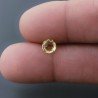 Quarzo Citrino Idrotermale Tondo Briolette Sfaccettato A Mano 6X6X3mm 1CT