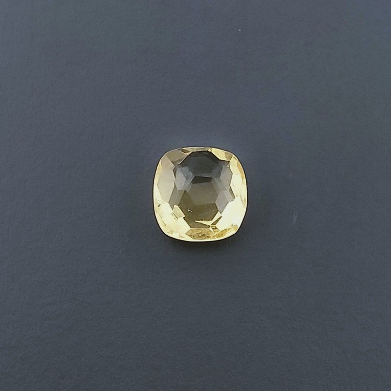 Quarzo Citrino Idrotermale Quadrata Briolette Sfaccettato A Mano 6X6X4mm 1CT