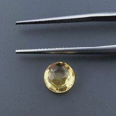 Quarzo Citrino Idrotermale Tondo Briolette Sfaccettato A Mano 8X8mm 1,85CT