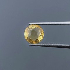 Quarzo Citrino Idrotermale Tondo Briolette Sfaccettato A Mano 8X8mm 1,85CT