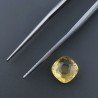 Quarzo Citrino Idrotermale Quadrata Briolette Sfaccettato A Mano 8X8X4mm 2,30CT