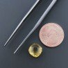 Quarzo Citrino Idrotermale Quadrata Briolette Sfaccettato A Mano 8X8X4mm 2,30CT