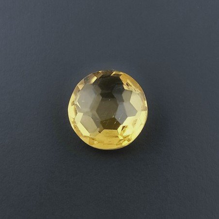Quarzo Citrino Idrotermale Tondo Briolette Sfaccettato A Mano 10X10X5mm