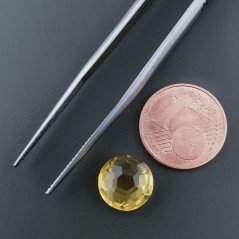 Quarzo Citrino Idrotermale Tondo Briolette Sfaccettato A Mano 10X10X5mm