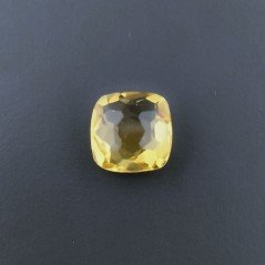 Quarzo Citrino Idrotermale Quadrata Briolette Sfaccettato A Mano 10X10X5mm 4,40CT