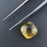 Quarzo Citrino Idrotermale Quadrata Briolette Sfaccettato A Mano 10X10X5mm 4,40CT