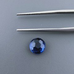 Zaffiro Idrotermale Tondo Briolette Sfaccettato A Mano 8X8X4mm 1,90CT