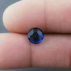 Zaffiro Idrotermale Tondo Briolette Sfaccettato A Mano 8X8X4mm 1,90CT