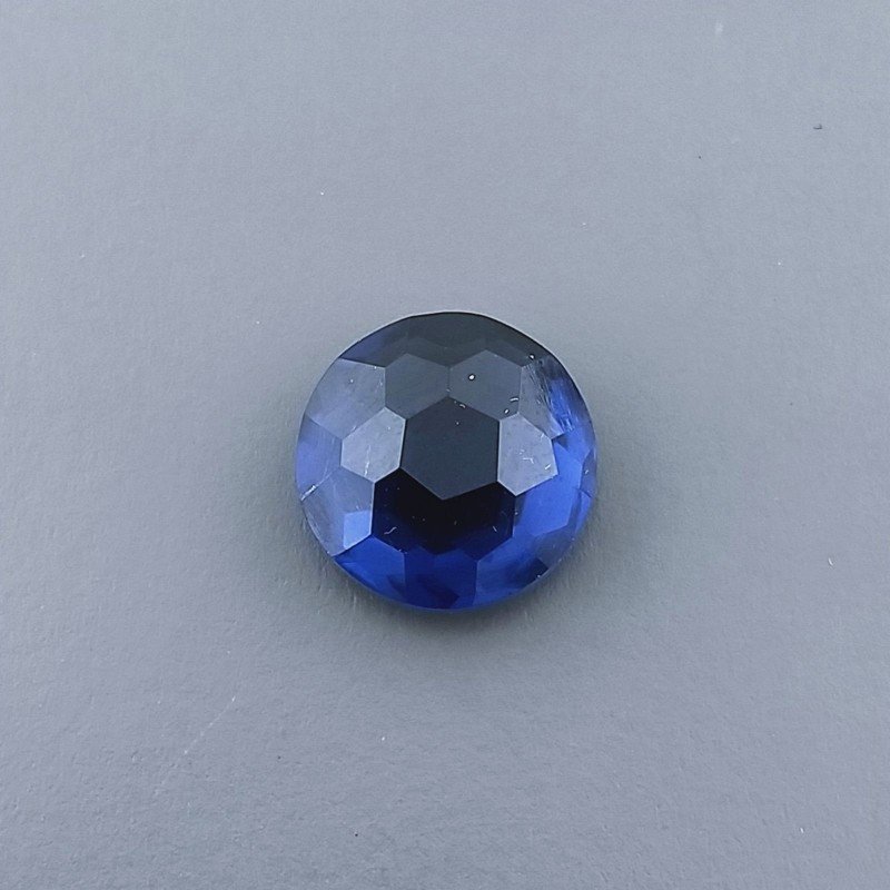 Zaffiro Idrotermale Tondo Briolette Sfaccettato A Mano 10X10X5mm 3,45CT