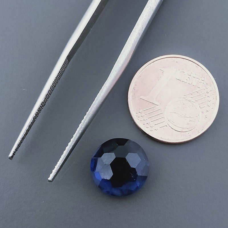 Zaffiro Idrotermale Tondo Briolette Sfaccettato A Mano 10X10X5mm 3,45CT