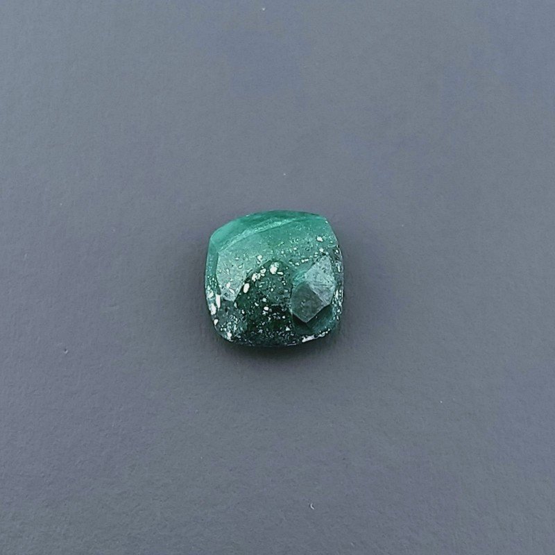 Malachite (A) Quadrata Briolette Sfaccettato A Mano 5X5X3mm ,95CT