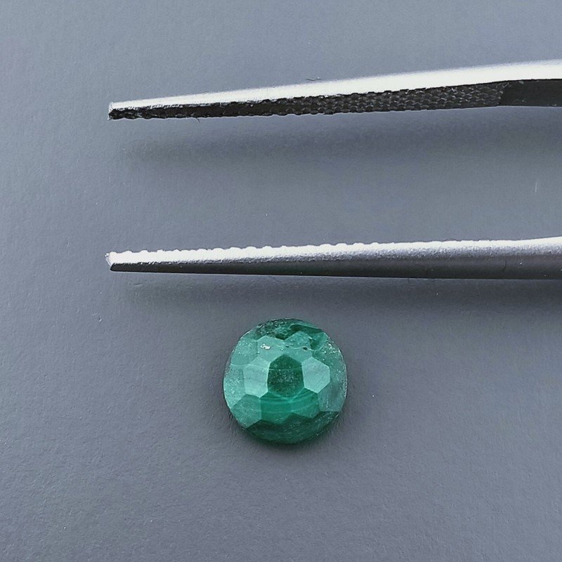 Malachite (A) Tondo Briolette Sfaccettato A Mano 6X6X4mm 1,40CT
