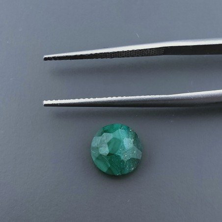 Malachite (A) Tondo Briolette Sfaccettato A Mano 8X8X4mm 3CT