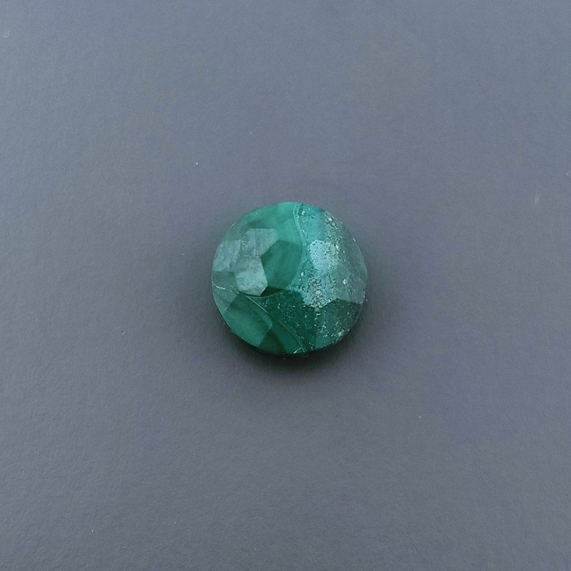 Malachite (A) Tondo Briolette Sfaccettato A Mano 8X8X4mm 3CT