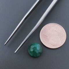 Malachite (A) Tondo Briolette Sfaccettato A Mano 8X8X4mm 3CT