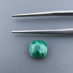 Malachite (A) Quadrata Briolette Sfaccettato A Mano 8X8X5mm 3,90CT