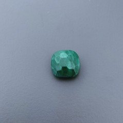 Malachite (A) Quadrata Briolette Sfaccettato A Mano 8X8X5mm 3,90CT