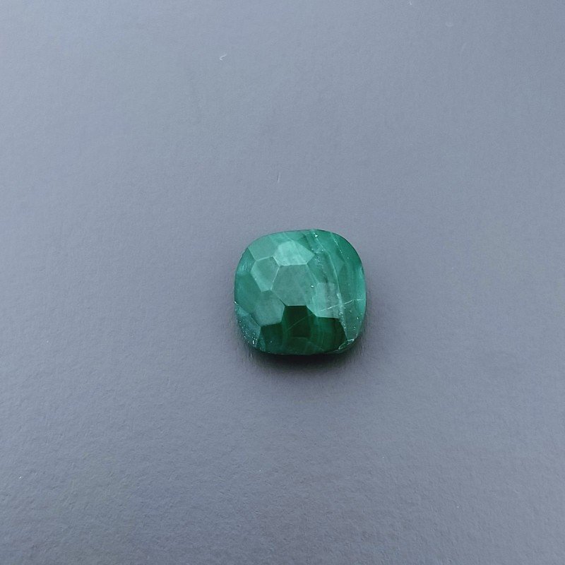 Malachite (A) Quadrata Briolette Sfaccettato A Mano 8X8X5mm 3,90CT
