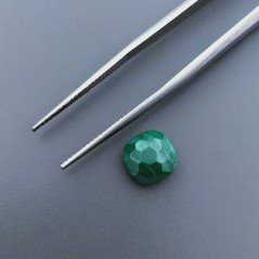 Malachite (A) Quadrata Briolette Sfaccettato A Mano 8X8X5mm 3,90CT