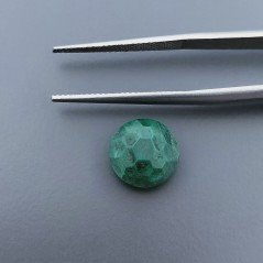Malachite (A) Tondo Briolette Sfaccettato A Mano 10X10X5mm 5,55CT