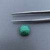Malachite (A) Quadrata Briolette Sfaccettato A Mano 10X10X6mm 7CT
