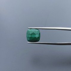 Malachite (A) Quadrata Briolette Sfaccettato A Mano 10X10X6mm 7CT