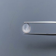 Cabochon di Pietra di Luna Grigia Naturale Ovale, Piatto e Liscio, 9x8x4 mm, 2,50 ct, Fatto a Mano