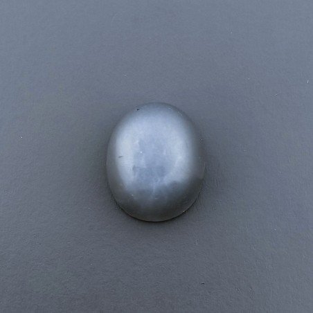 Pietra Di Luna Grigia Naturale Forma Ovale Piatto Cabochon Liscio Fatto a Mano 10X9X5mm 3,70 Carati 1pz