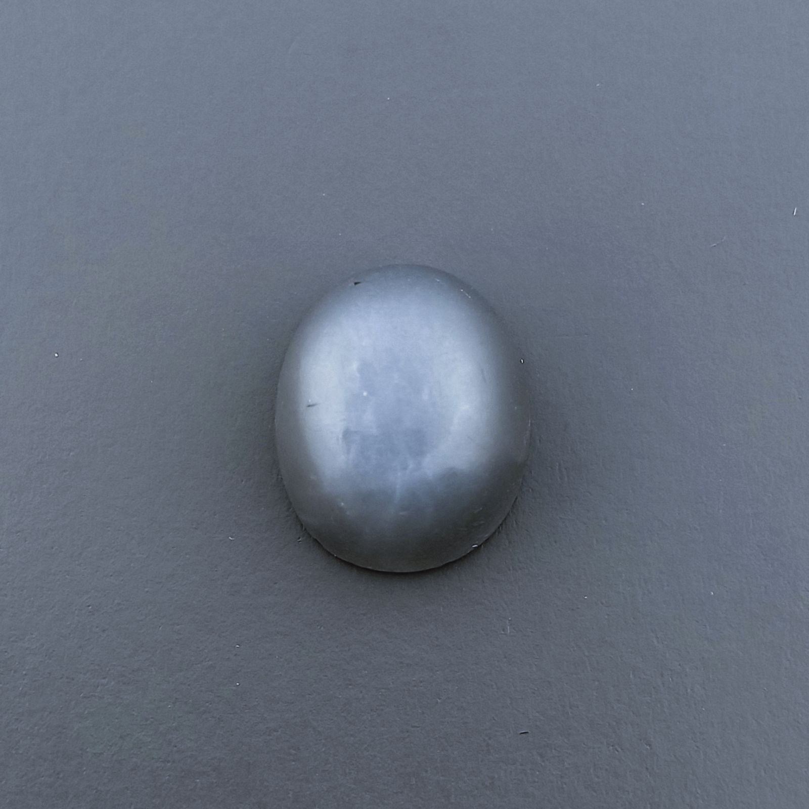 Pietra Di Luna Grigia Naturale Forma Ovale Piatto Cabochon Liscio Fatto a Mano 10X9X5mm 3,70 Carati 1pz