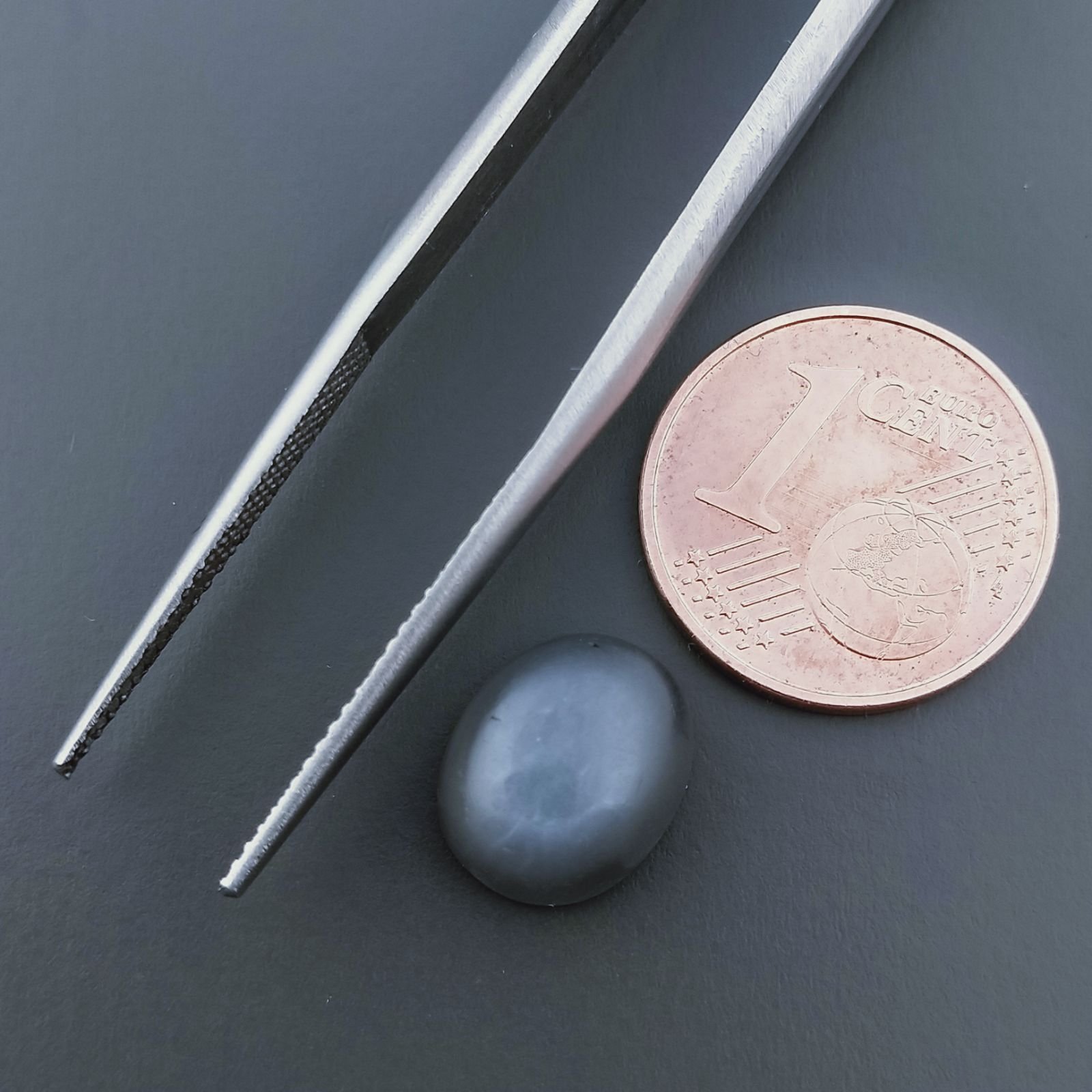 Pietra Di Luna Grigia Naturale Forma Ovale Piatto Cabochon Liscio Fatto a Mano 10X9X5mm 3,70 Carati 1pz