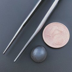 Cabochon di Pietra di Luna Grigia Naturale Ovale, Piatto e Liscio, 12x9x5 mm, 4,80 ct, Fatto a Mano