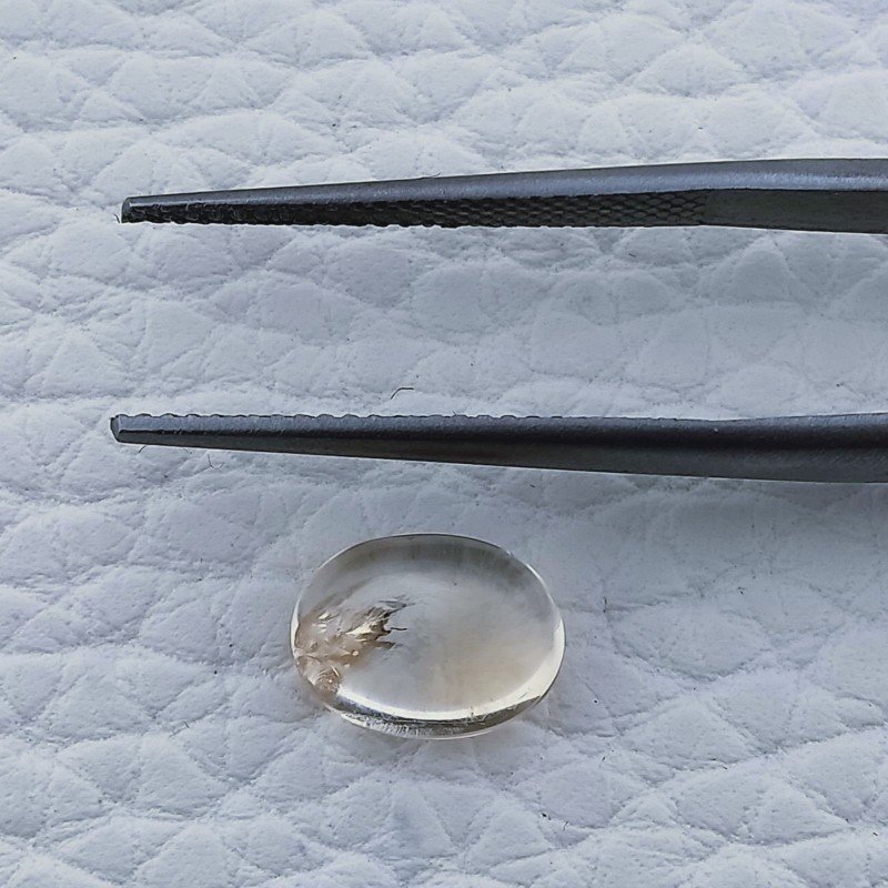 Quarzo Citrino Naturale Forma Ovale Piatto Cabochon Liscio Fatto a Mano 9X7X4mm 2,05 Carati 1pz