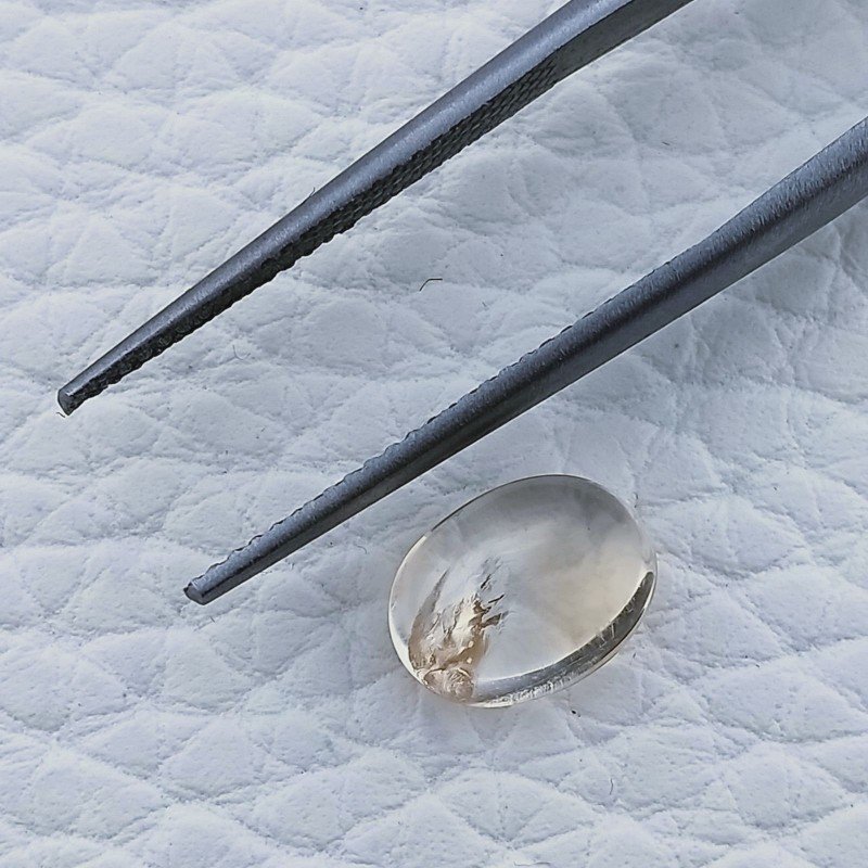 Quarzo Citrino Naturale Forma Ovale Piatto Cabochon Liscio Fatto a Mano 9X7X4mm 2,05 Carati 1pz