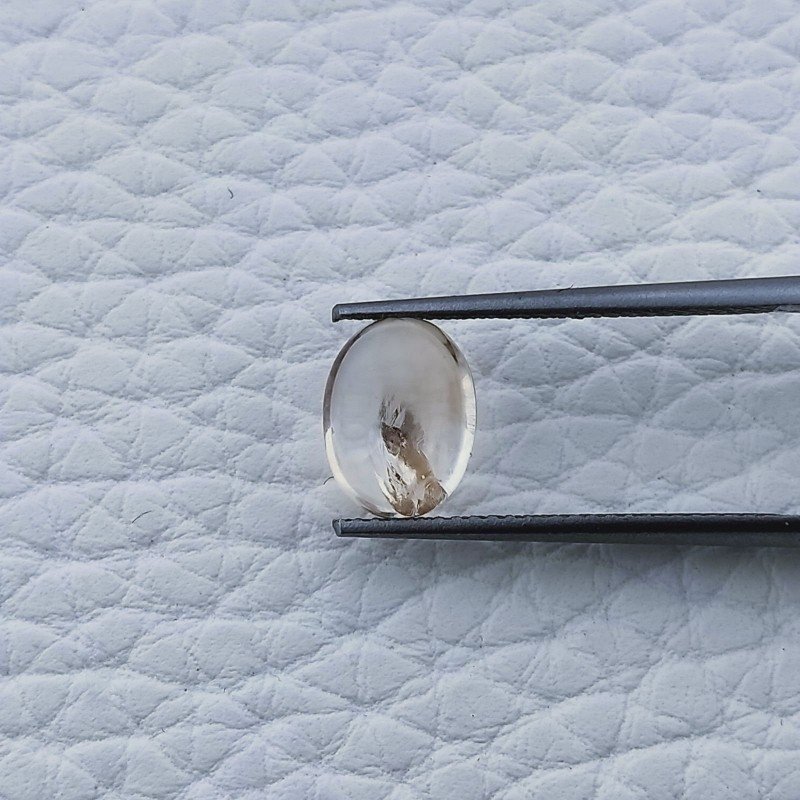 Quarzo Citrino Naturale Forma Ovale Piatto Cabochon Liscio Fatto a Mano 9X7X4mm 2,05 Carati 1pz